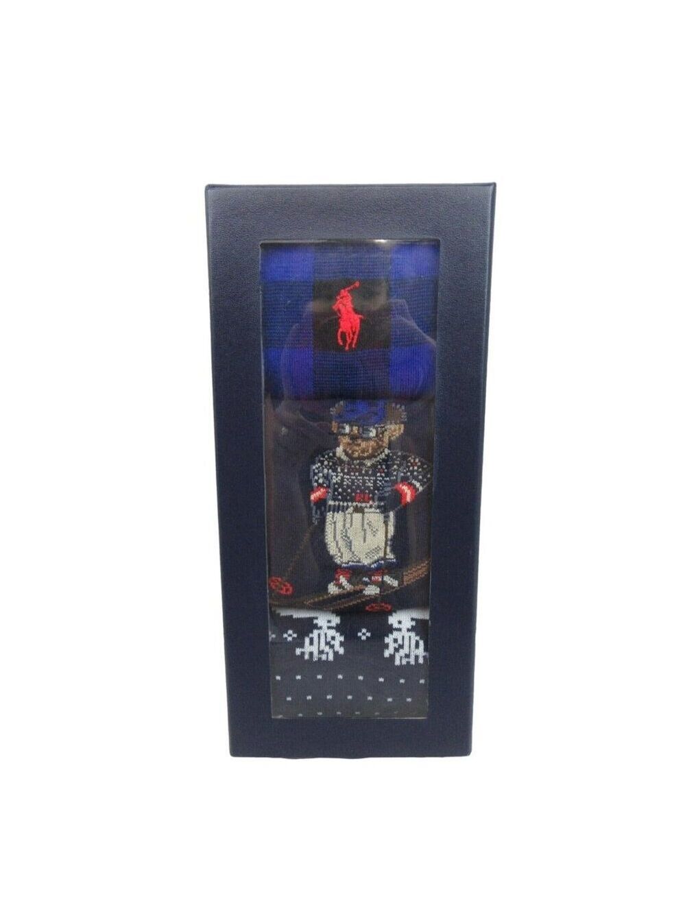 Polo Ralph Lauren Bear Socks Holiday Gift Box Set Mens Size 6-13 (3 PAIRS) NEW